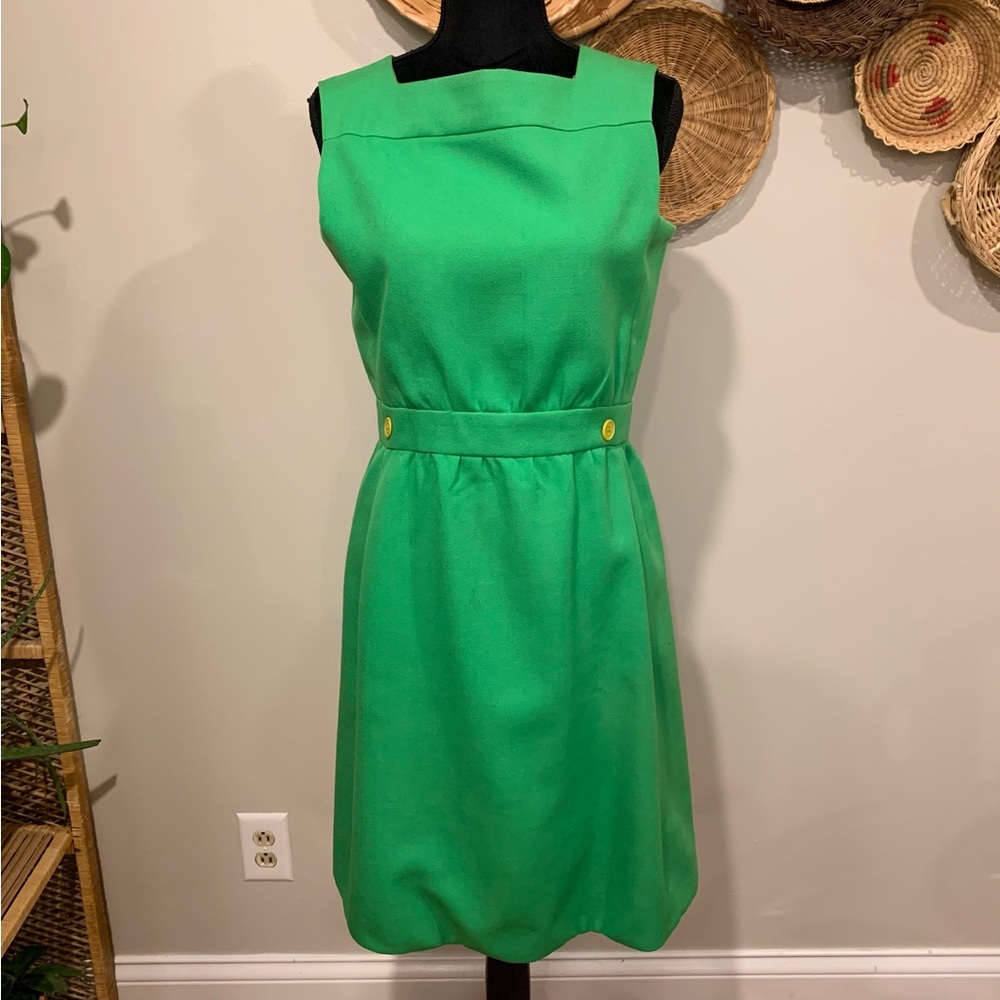 Vintage 1960s mod shift dress green Susan Yates Don Sophisticates (mid-mod)